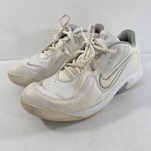 Vintage 2003 Nike Triple White Leather Men's Cross Training Shoes Size 11
